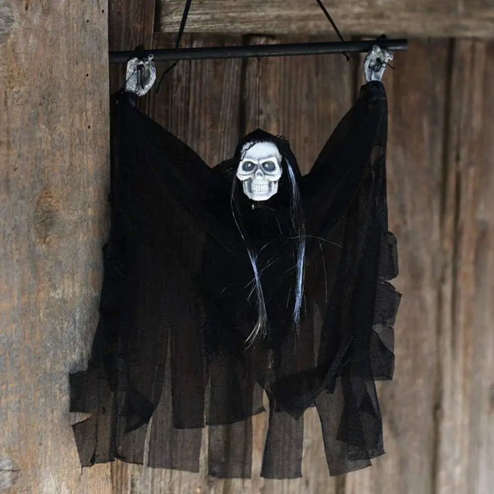 Halloween Skull Small Hanging Ghost Bar KTV Decoration Supplies Pendant Electric Light up Small Hanging Ghost Trick Prop