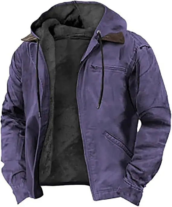 American European New Fashion Men’s Casual Trendy Solid Color Zipper Simple Cotton Padded Jacket Male Loose Coats Parkas Clothes
