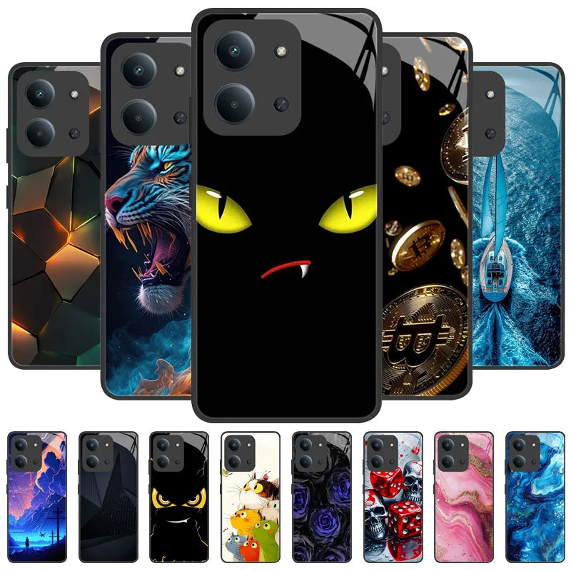 Fundas For Xiaomi Redmi 15C Case Redmi15C 4G 5G 171mm Tempered Glass Back Cover For Poco C85 Bumper Camera Lens Protection Coque