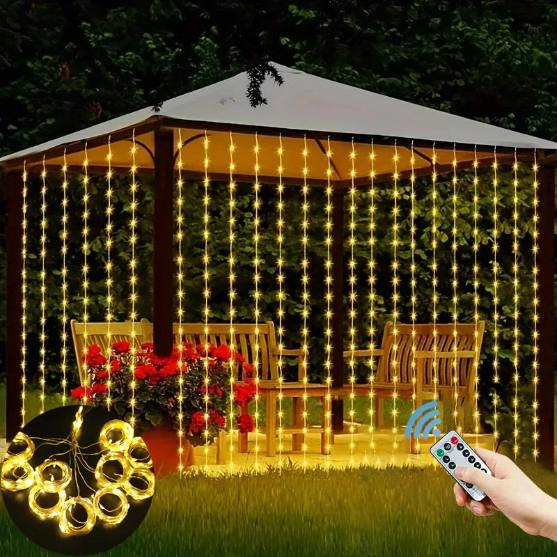 USB Curtain Lighting String Home Wall Wedding Birthday Decoration New Year Christmas Party Holiday LED Lights