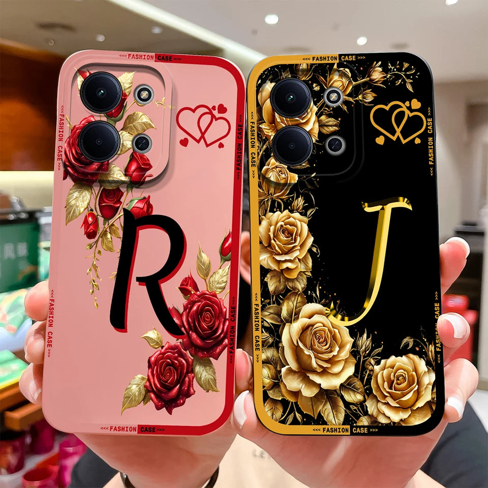 Case For Redmi 15C 14C 13C Alphabet From A-Z Non-slip Full Protection Trendy Phone Protector For Xiaomi Redmi15C redmi 14c Capa
