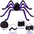 1pc Halloween Big Spider Lights 144LED Giant Spider Outdoor Waterproof 8 Modes For Home Garden Party Yard Haunted Decoration