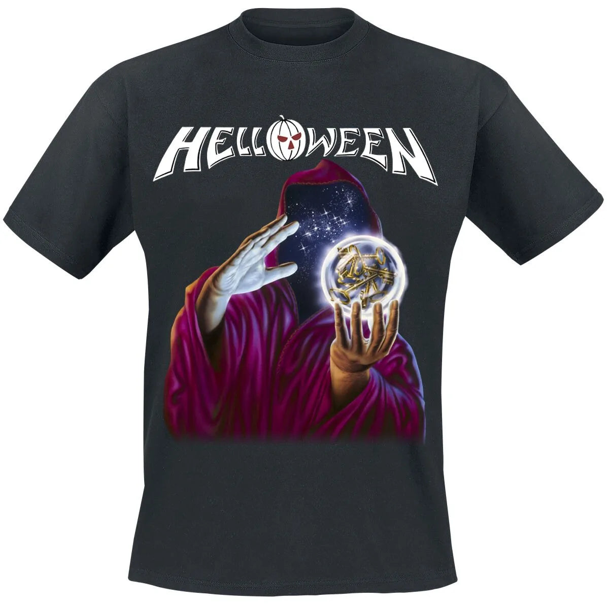 Helloween Dr. Stein Tee, Power Metal T-Shirt with Lab Cartoon Print & Band Logo, Band Fan Merch
