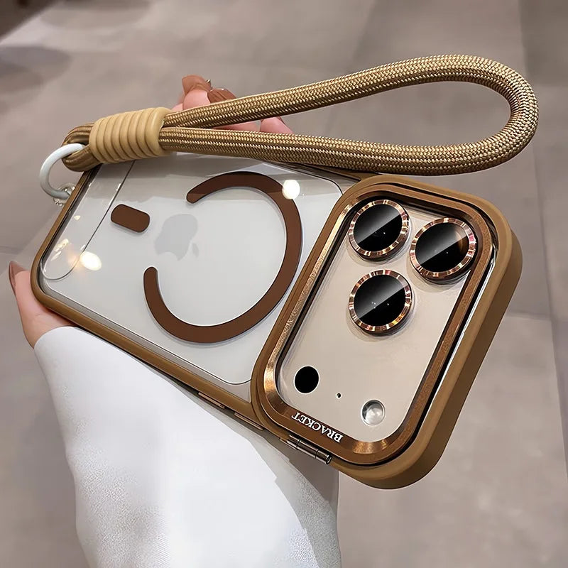 Camera Bracket for Magsafe Case for iPhone 17 18 Pro Max Wrist Strap Lens Film Cover for iPhone 16 15 14 18Pro 11 12 13 Pro Max