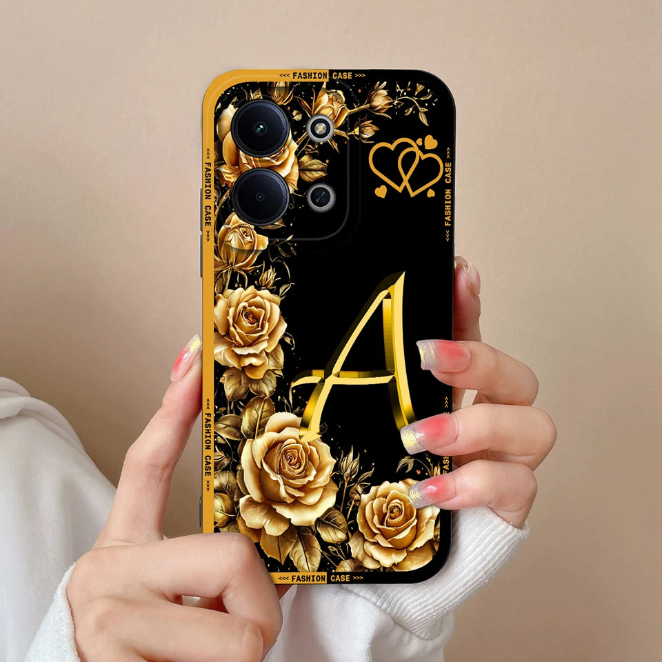 Case For Redmi 15C 14C 13C Alphabet From A-Z Non-slip Full Protection Trendy Phone Protector For Xiaomi Redmi15C redmi 14c Capa