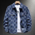 2024 New Arrival Men's Clothing Daily Single Breasted Thick Jackets for Men Casual Autumn Winter Plaid Jacquard Men's Jackets