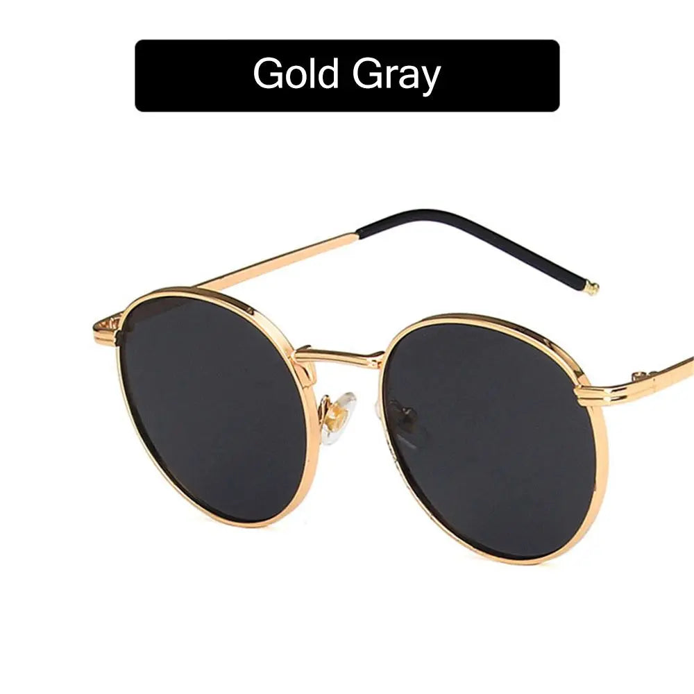 1PC Retro Vintage Round Sunglasses Luxury Metal Frame Fashion Outdoor UV400 Protection Glasses Men Women Driving Fishing Eyewear