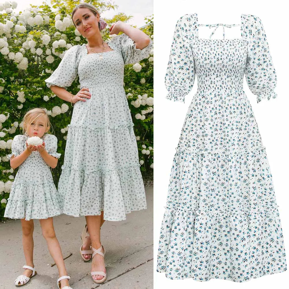 Family Matching Outfits Mommy And Daughter Matching Clothes Mother Kids Family Dresses Family Look Clothes Women Dresses