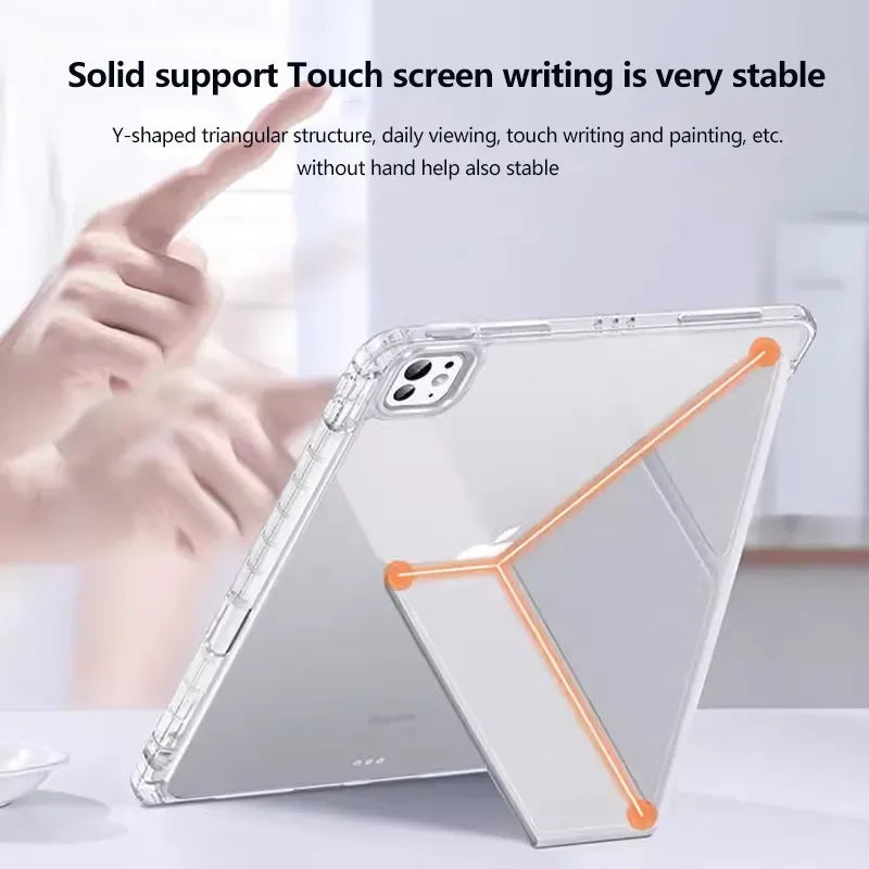 2026 New HD Acrylic Case For iPad A16 11th Generation Capa For Air8 M3 M2 Mini A17 Pro 11 13 12.9 Air 7 6 5 4 10th 10.2 " Cover