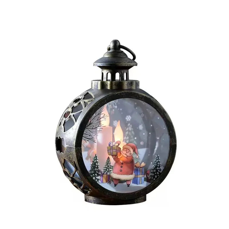 Christmas decorations, vintage night lights, glowing gifts, window displays, desktop decorations, props, atmosphere ornaments