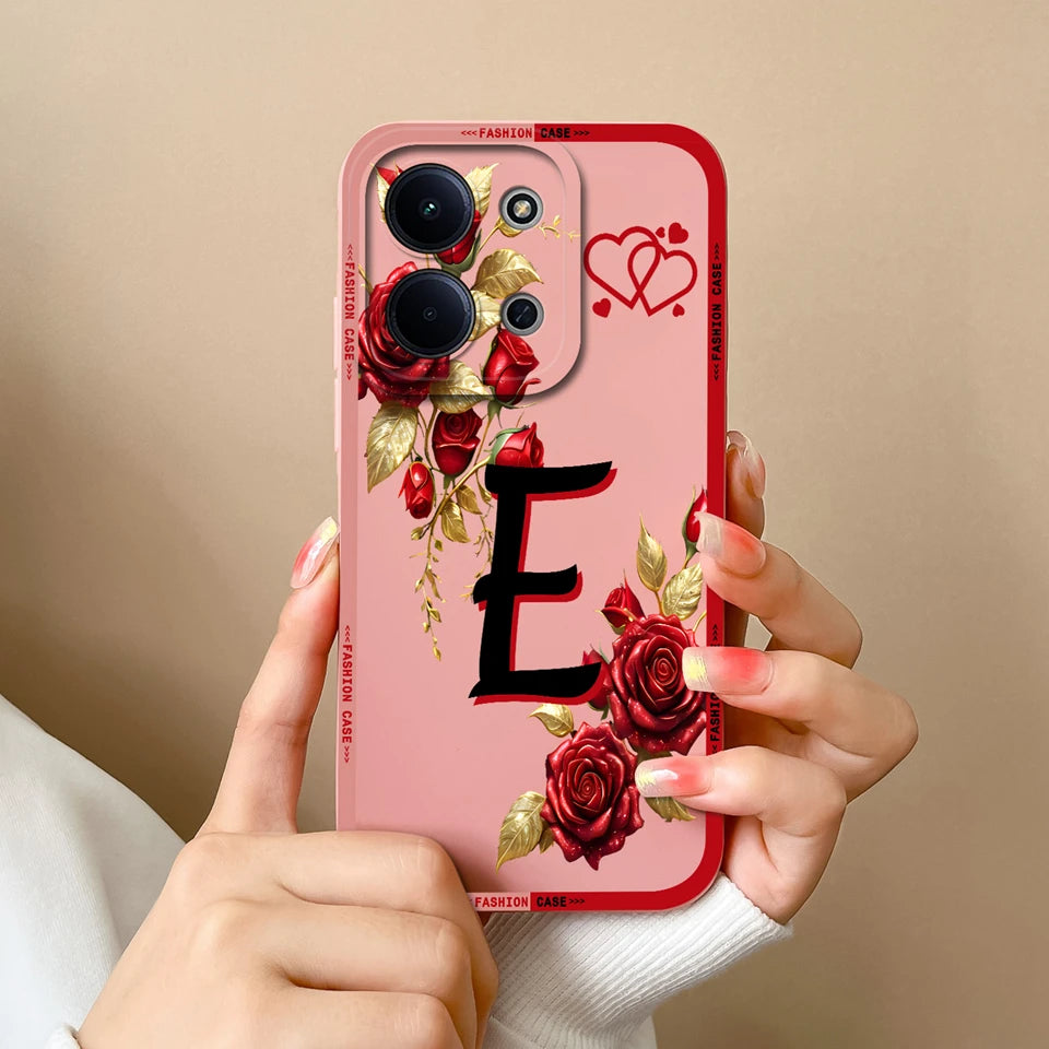 Case For Redmi 15C 14C 13C Alphabet From A-Z Non-slip Full Protection Trendy Phone Protector For Xiaomi Redmi15C redmi 14c Capa