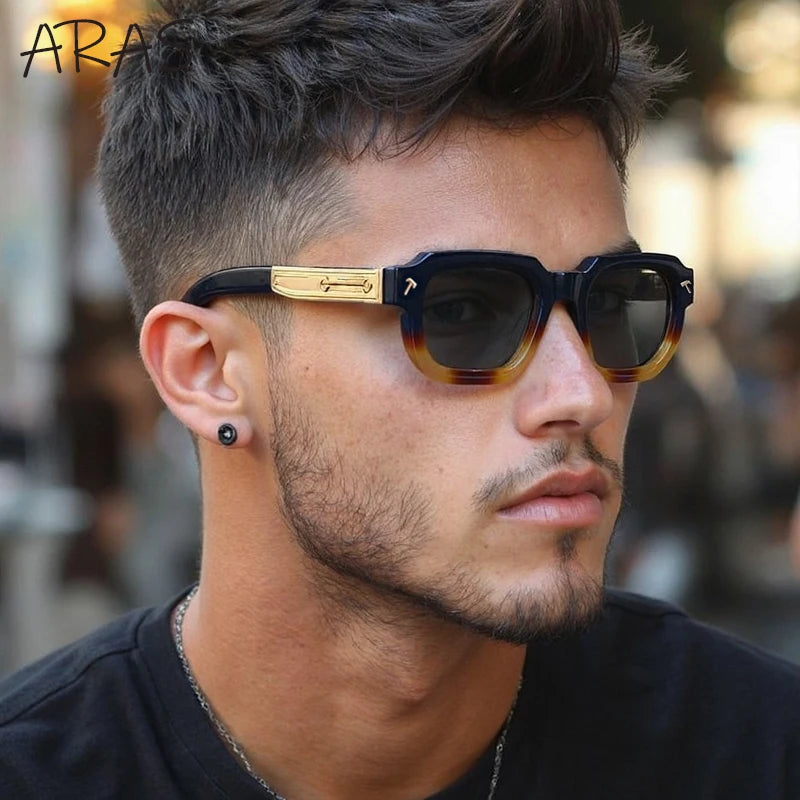 Polarized Square Sunglasses Men 2026 Luxury Brand Vintage Rectangle Sun Glasses Classic Driving Eyewear For Male UV400 Shades