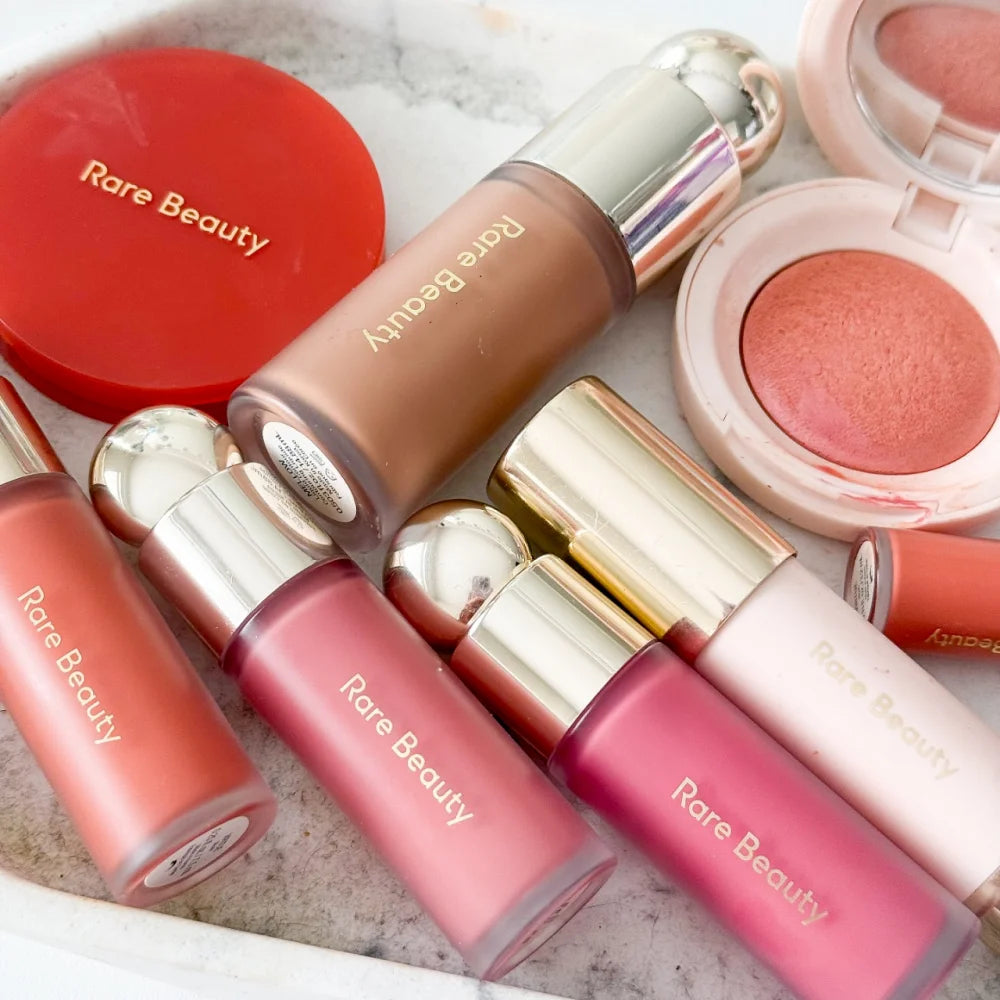 Rare Beauty New Liquid Blush and Liquid Luminizer Bundle Set Enchant Enlighten Hightlighter Happy Joy Lucky Love Hope Blush Gift