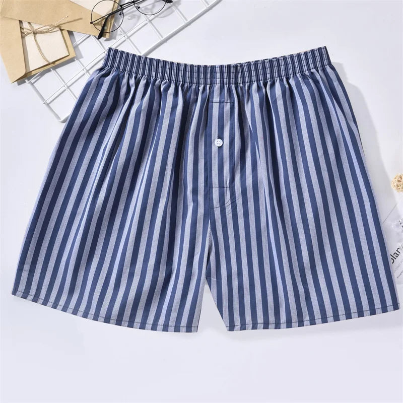 Cotton Sleepwear For Sleeping Pajamas Pants Men Fashion Striped Home Wear Pyjama Pant Man Nightwear Pajamas Shorts Pantalon