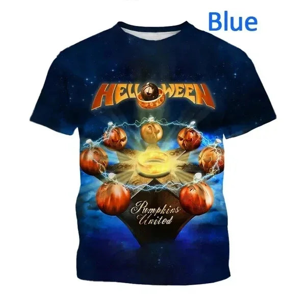 Halloween 3D Print Sports Quick Dry Breathable Men T-shirt Outdoor Street Party Casual Fashion Parent-child Outfits Short Sleeve