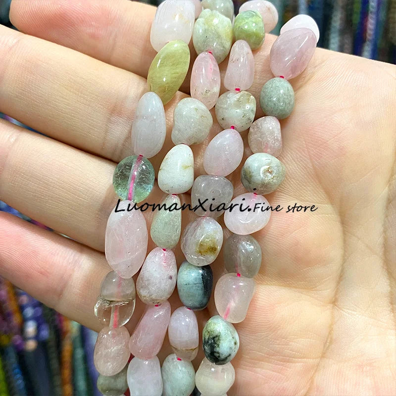 8-10mm Natural Stone Green Apatite Irregular Loose Spacer Beads for Jewelry Making Diy Earrings Bracelet Charms Accessories 15''