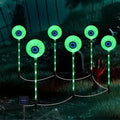 6 Pcs Horror Atmosphere Solar Powered Big Eyeball Stake Lights With 8 Lighting Modes Waterproof Pathway Lights For Garden Decor