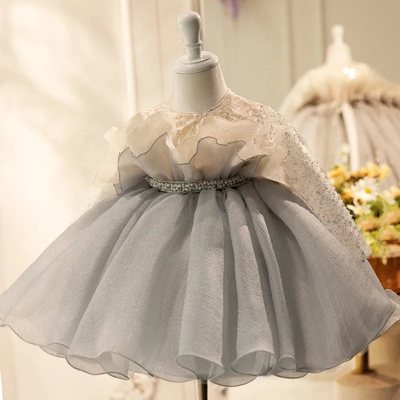 Girls' New Birthday Party Formal Dress Piano Performance Light Luxury Minority High-End Eid Princess Dress