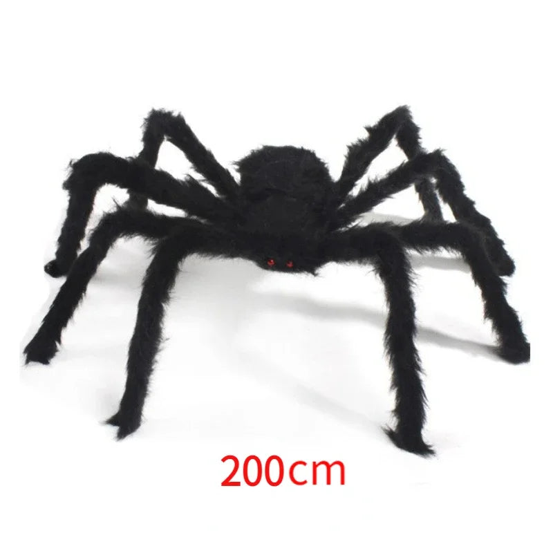 30cm/50cm/90cm/150cm/200cm Extra Large Plush Black Spider Outdoor Home Bar Party Haunted House Horror Props Halloween Decoration