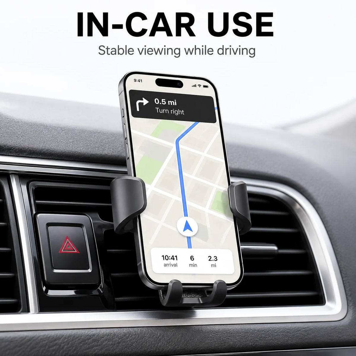 Car Phone Holder Locked By The Weight Of The Phone Itself Suitable For Various Models Of Phones Fixed At The Air Outlet