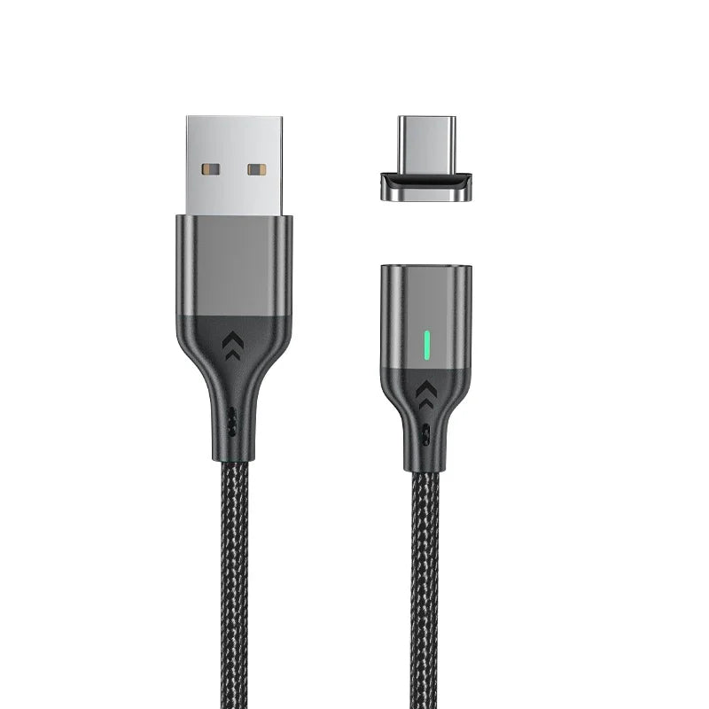 AUFU Magnetic Cable 3A Fast Charging Type C Phone Data Cord For iPhone Xiaomi Huawei Realme Magnet Charger Micro USB Cable Wire