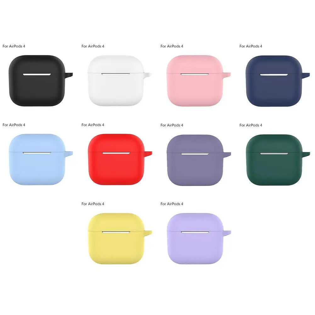 For AirPods 4 Silicone Protective Case Colorful Anti-fall Anti Scratch Earphone Protector Headphone Accessories