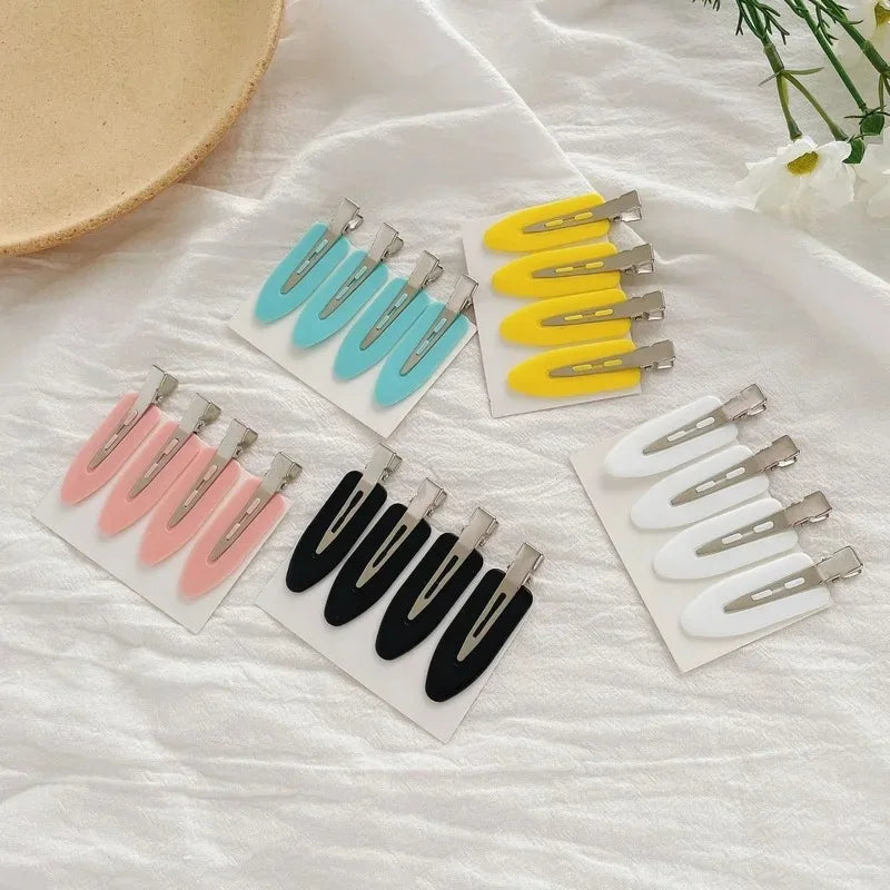 New 10Pcs/set No Bend Seamless Hair Clips Women Side Bangs Barrette Makeup Washing Face Accessories Girls Styling Hairpins