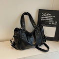 Trendy Large Capacity Women's Crossbody Shoulder Bag Elegant Design Polyester Lining PU Leather Material Zipper Closure