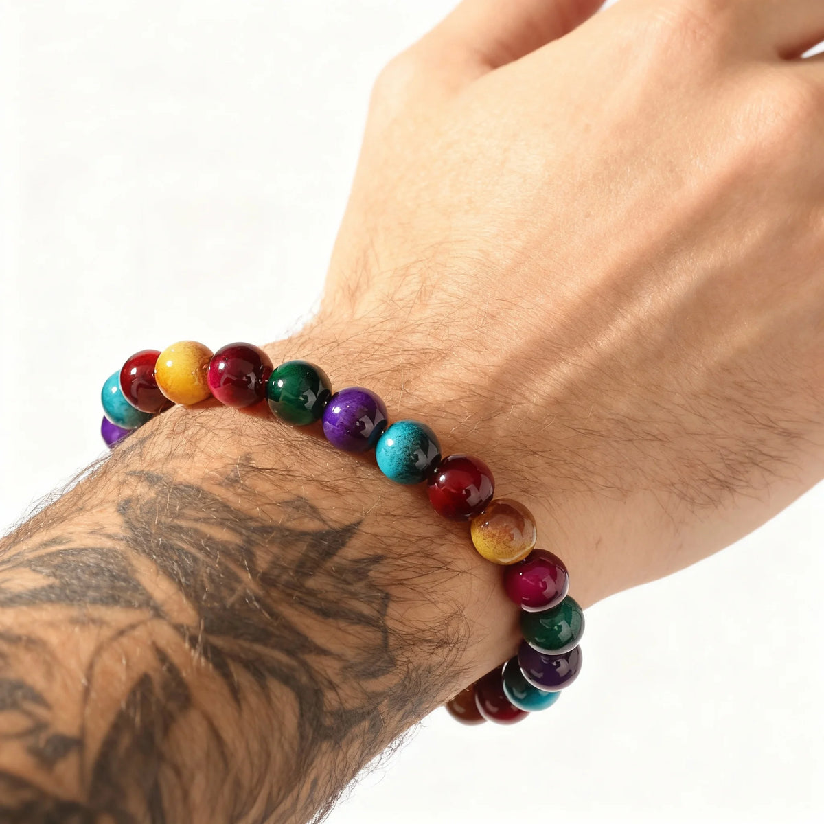 Fashion Autumn and Winter Jewellery Yellow Green Red Purple Blue Brazaletes for Family Banquet Unique Beaded Bracelets for Women
