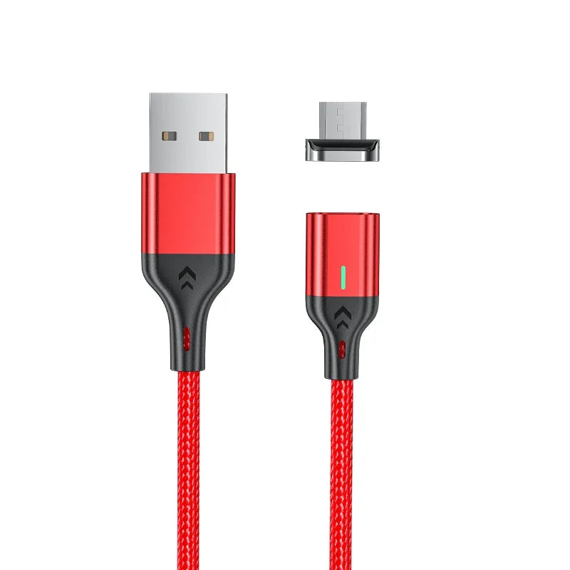 AUFU Magnetic Cable 3A Fast Charging Type C Phone Data Cord For iPhone Xiaomi Huawei Realme Magnet Charger Micro USB Cable Wire