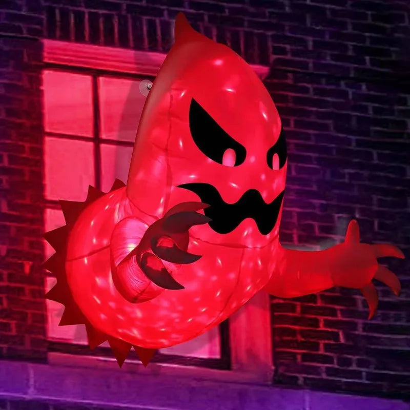 1.4m Halloween Ghost Scary Inflatable Giant Blow Up Foldable Phantom Unique Coming Party Outside Yard Garden Lawn Decor Prop