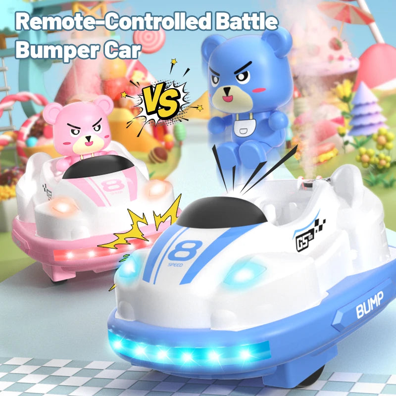 JJRC Q180 Children Remote Bumper Car Sound And Light Music Parent-child Competitive Interaction Go Kart Battle Boy Toy for Gift