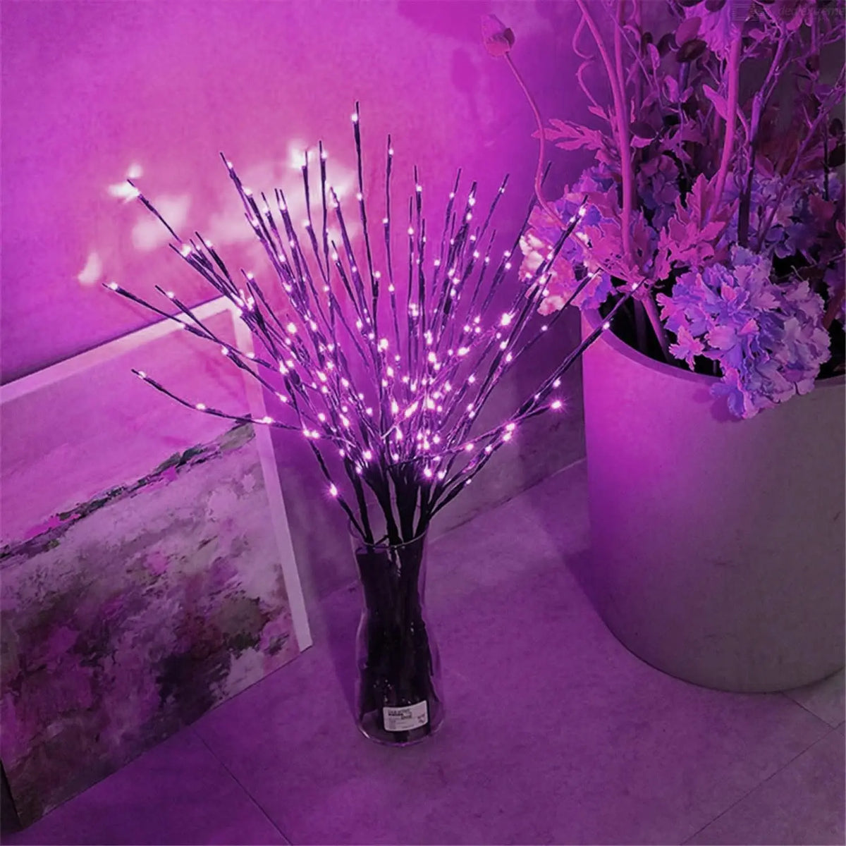 Christmas LED Tree Branch Light Garland String Lights Battery Powered Vase FilleFairy Light for Party Wedding New Year Decor