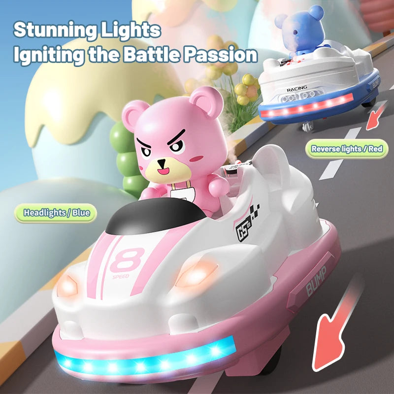 JJRC Q180 Children Remote Bumper Car Sound And Light Music Parent-child Competitive Interaction Go Kart Battle Boy Toy for Gift