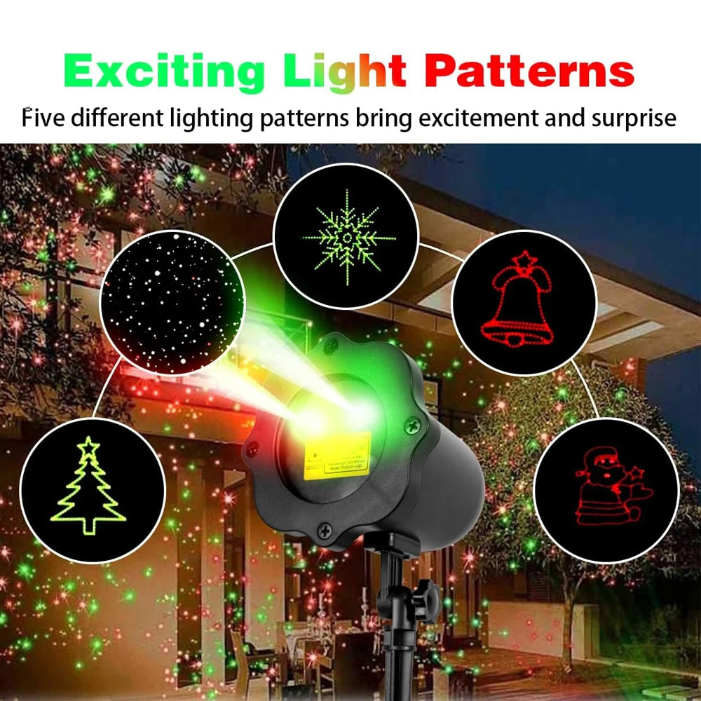 Remote Control Christmas Projector Lights Outdoor,LED Waterproof Christmas Light for Birthday Party,Holidays,Decorative Lights
