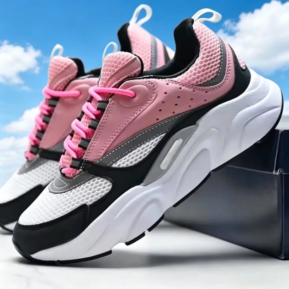 Unisex B22 Mesh Breathable Sneakers Shock Absorption Anti-Slip Lightweight Low Cut Casual Sports Shoes for Men Women Summer