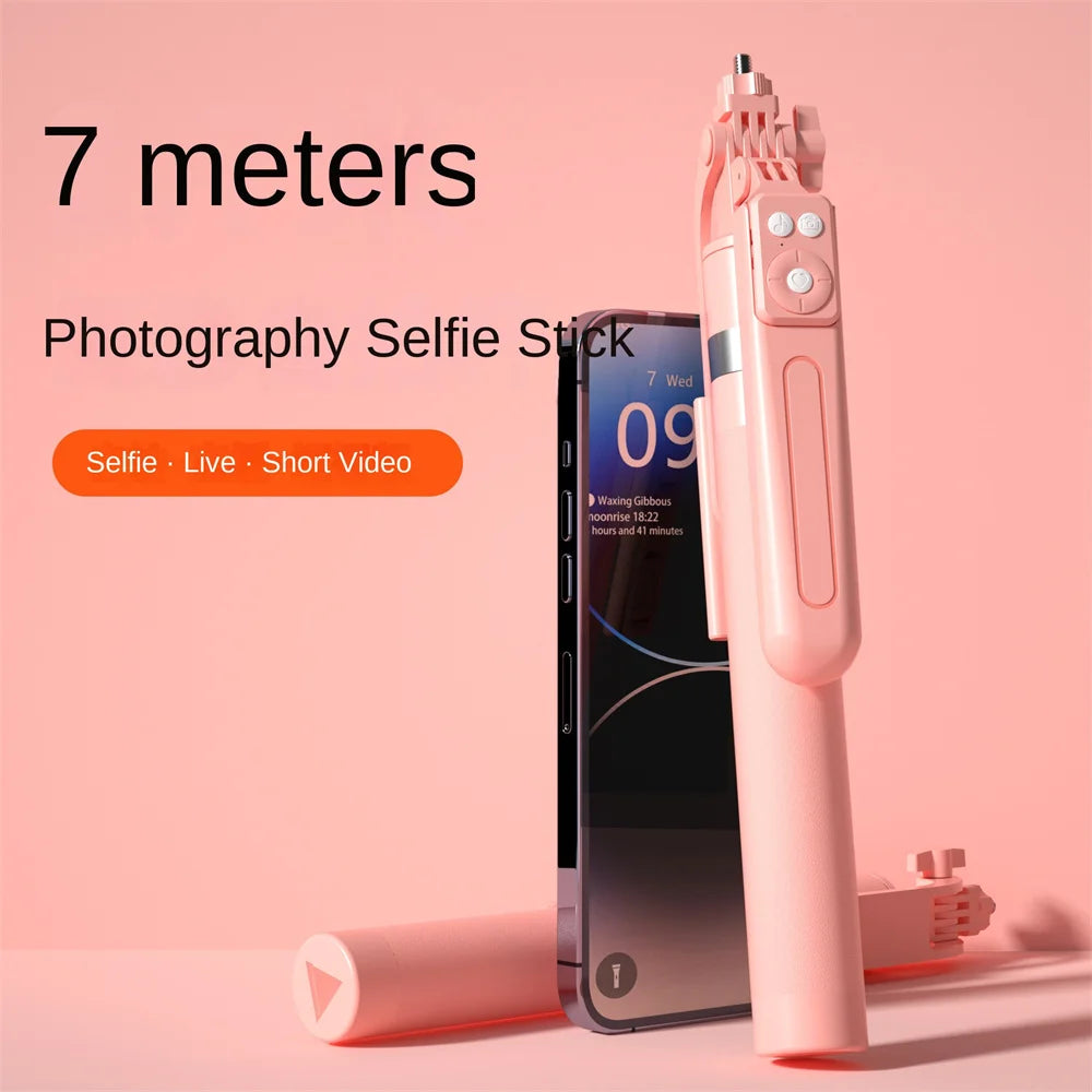 MEUYAG 170cm 360° Rotation Selfie Stick with Wireless Bluetooth Extended Tripod with Remote Shutter for Smartphone Android iOS
