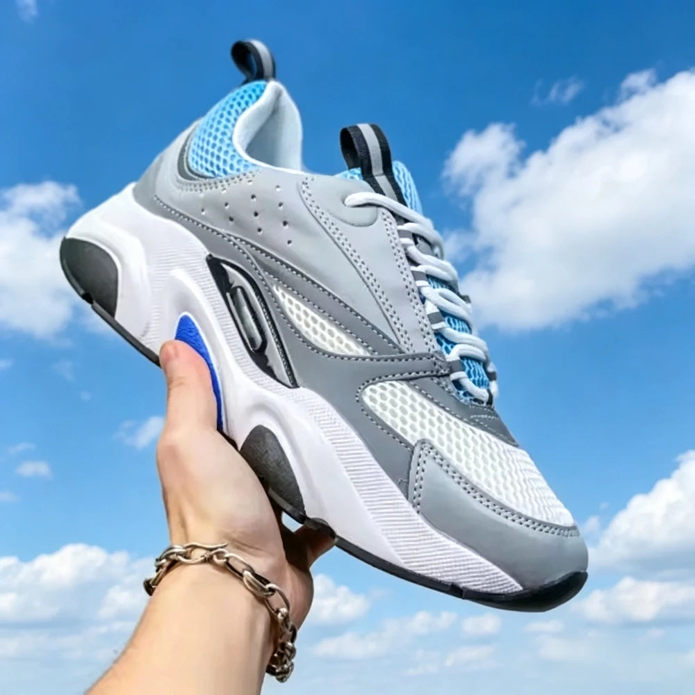 Unisex B22 Mesh Breathable Sneakers Shock Absorption Anti-Slip Lightweight Low Cut Casual Sports Shoes for Men Women Summer