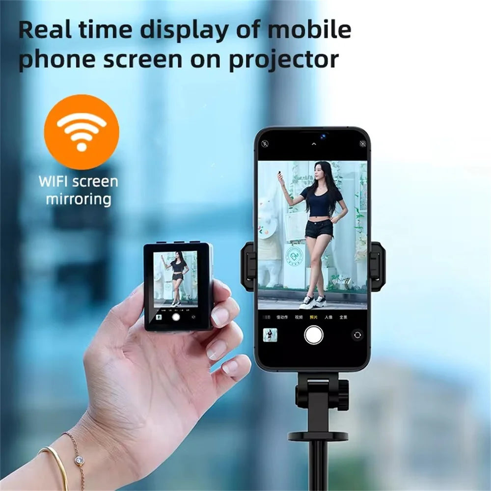 Screen Mirroring Selfie Stick WIFI projection Screen Tripod Real Time Display Selfie Monitor For Smartphone Vlog Video Recording
