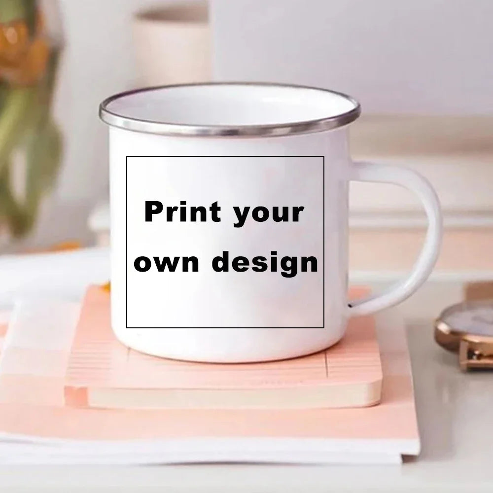 Customizable Cup for Coffee Surprise Gift Customized Enamel Cup Funny Coffee Cups and Mugs Sublimation Tumbler Mug Drinkware Bar