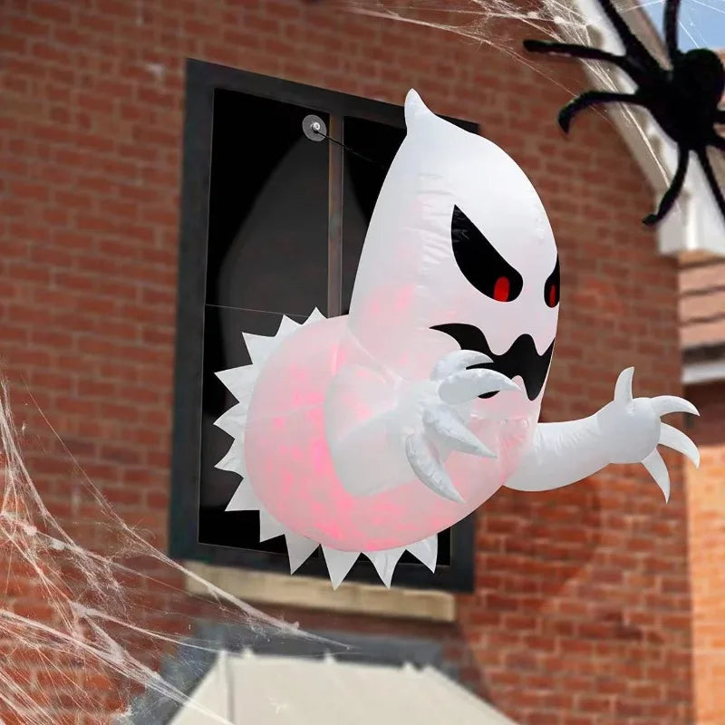 1.4m Halloween Ghost Scary Inflatable Giant Blow Up Foldable Phantom Unique Coming Party Outside Yard Garden Lawn Decor Prop