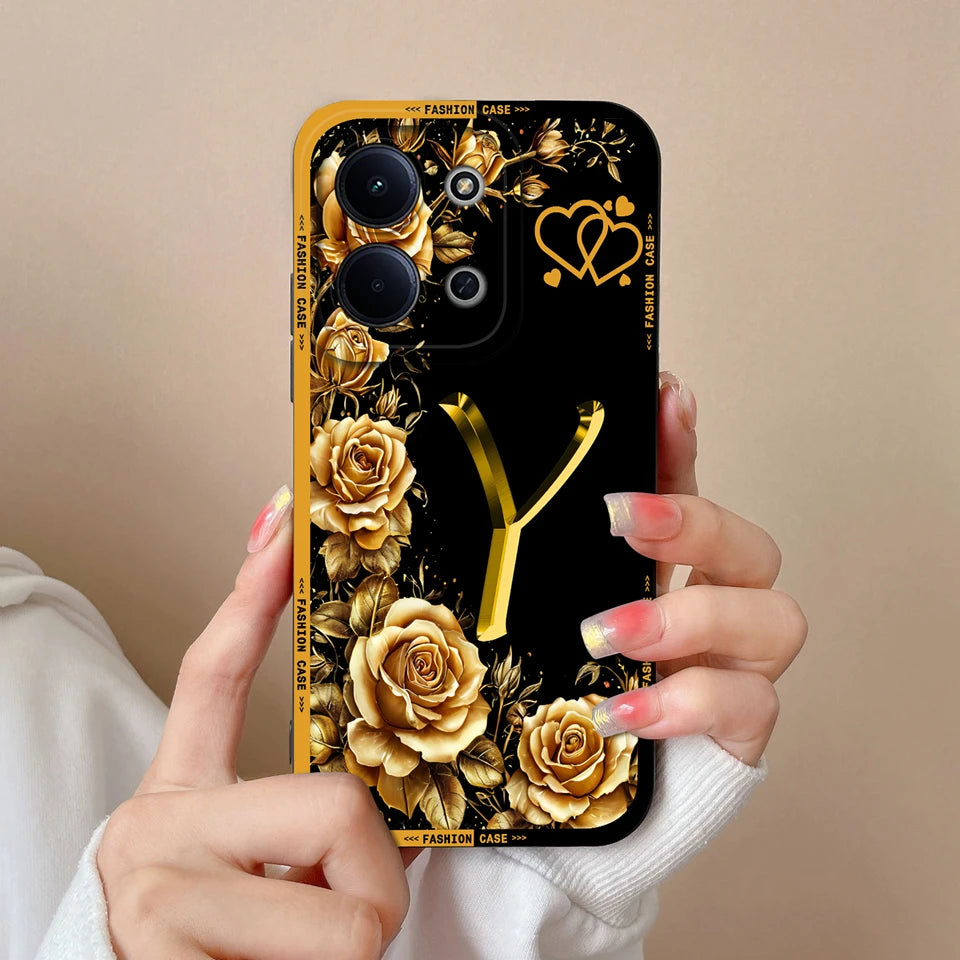 Case For Redmi 15C 14C 13C Alphabet From A-Z Non-slip Full Protection Trendy Phone Protector For Xiaomi Redmi15C redmi 14c Capa
