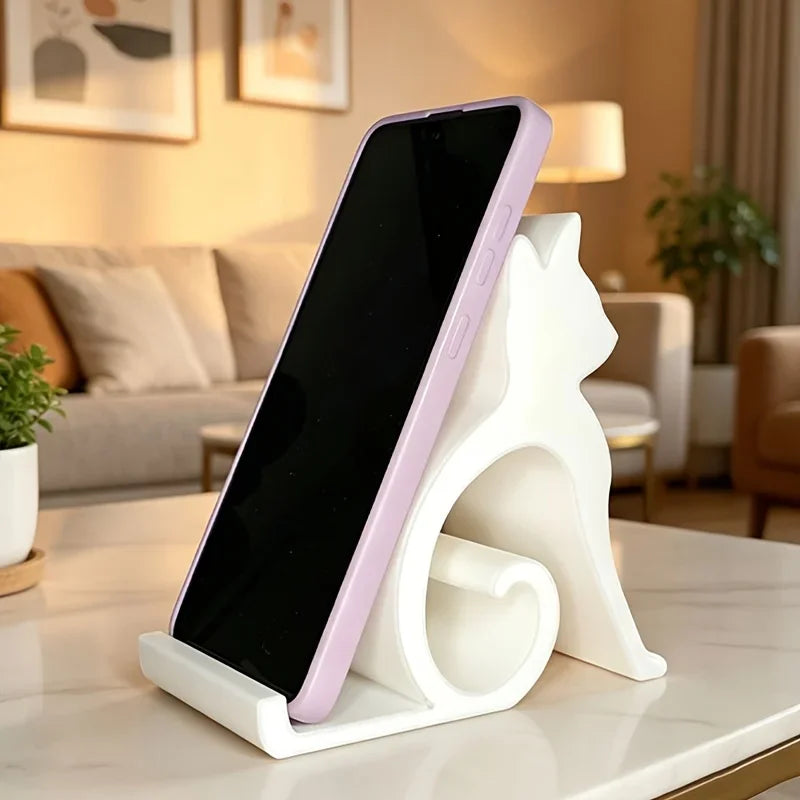 1 PCS Cat Shaped Phone Holder, Suitable for Use on Beds, Offices, And Cars. Cute Cat Design, Fun Cat Shaped Phone Holder.