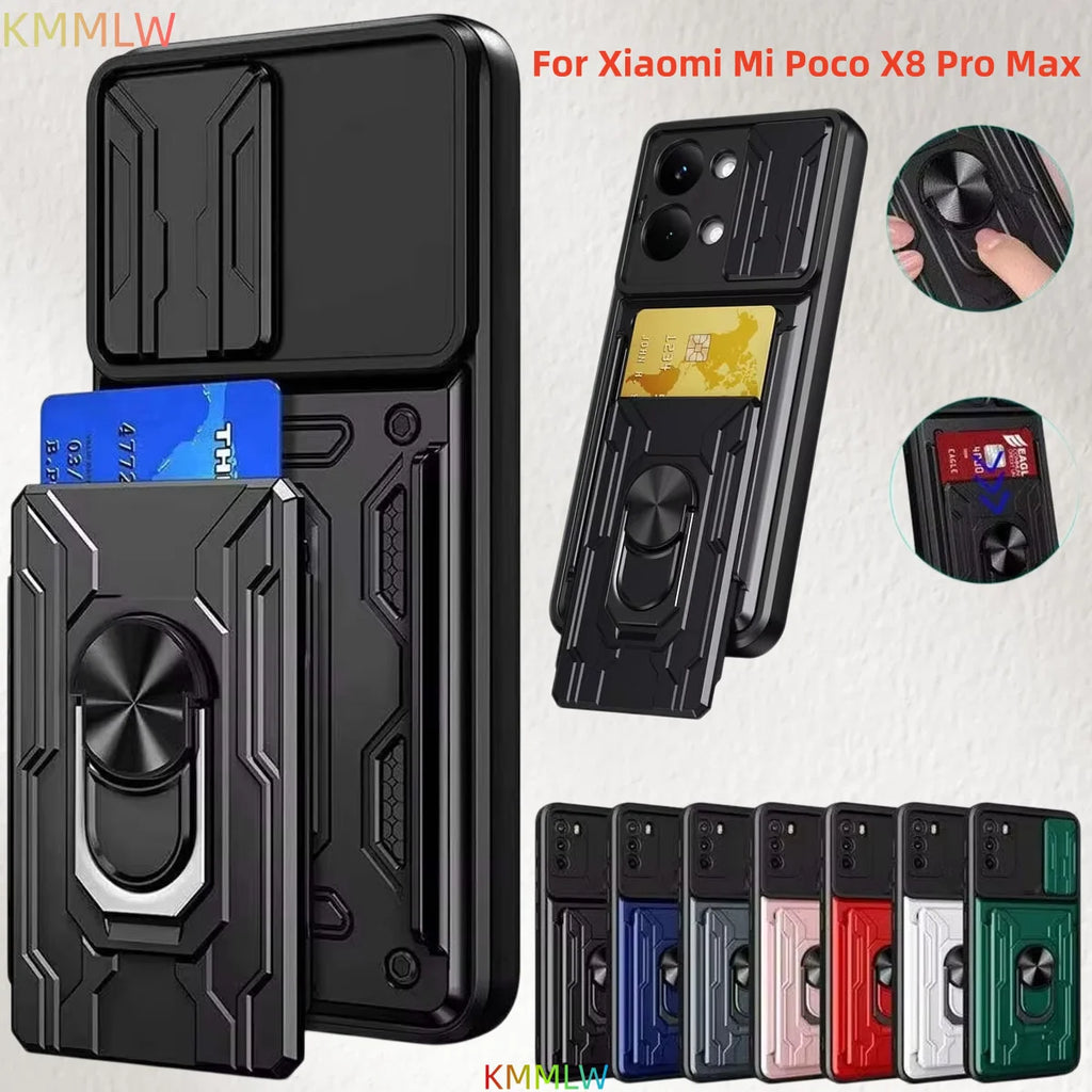 Case For Xiaomi Mi Poco X8 Pro Max Cover Grade Card Slot Armor Fundas Coque For Mi Poco X8 Pro Case