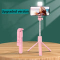 Selfie Stick Wireless Tripod Stand With Light Bluetooth Remote Extendable Portable For IPhone Mobile Phone Live Streaming Travel