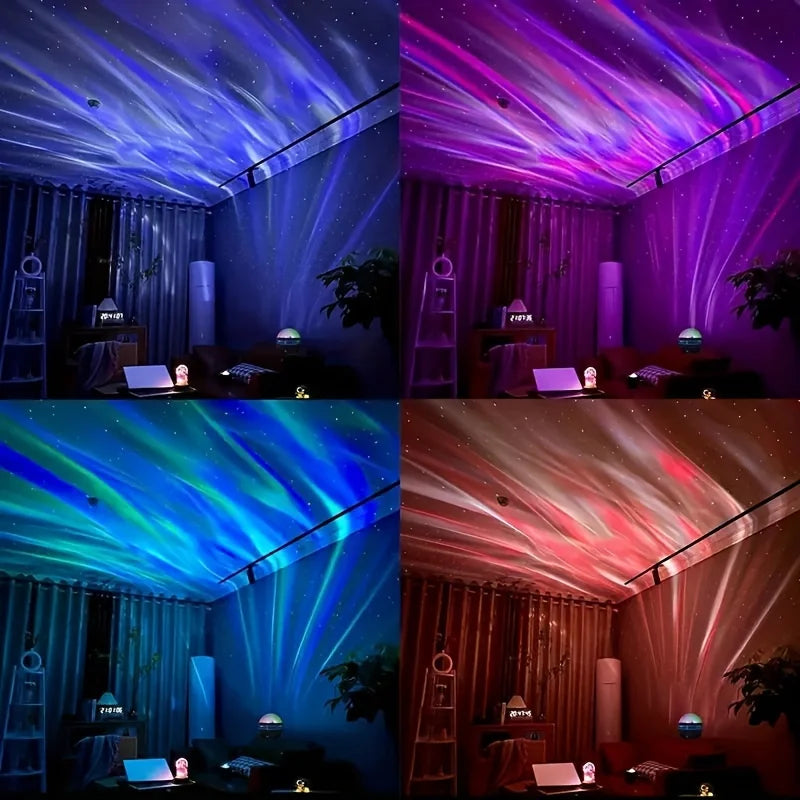 LED Water Ripple Projector Light Atmosphere Rotating Projection Lamp with Remote Control 7 Color for Home Christmas Halloween