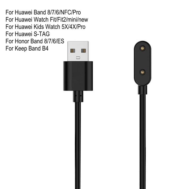 USB Type C Magnetic Charging Cable for Huawei Band 10 9 8 7 6 Fit3 Fit2 Fit, Kids Watch 5X 4X 5 4 S-TAG Honor Band 5i ES Keep B4