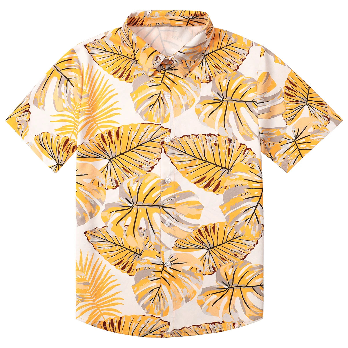 Hawaiian Shirt Teenager Tee Child Boys Novelty Print Fashion School Clothes Summer Beach Holiday Flower Botanical Daily Gift Top