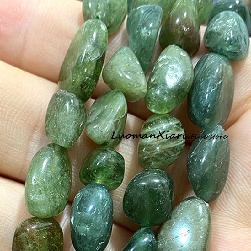 8-10mm Natural Stone Green Apatite Irregular Loose Spacer Beads for Jewelry Making Diy Earrings Bracelet Charms Accessories 15''