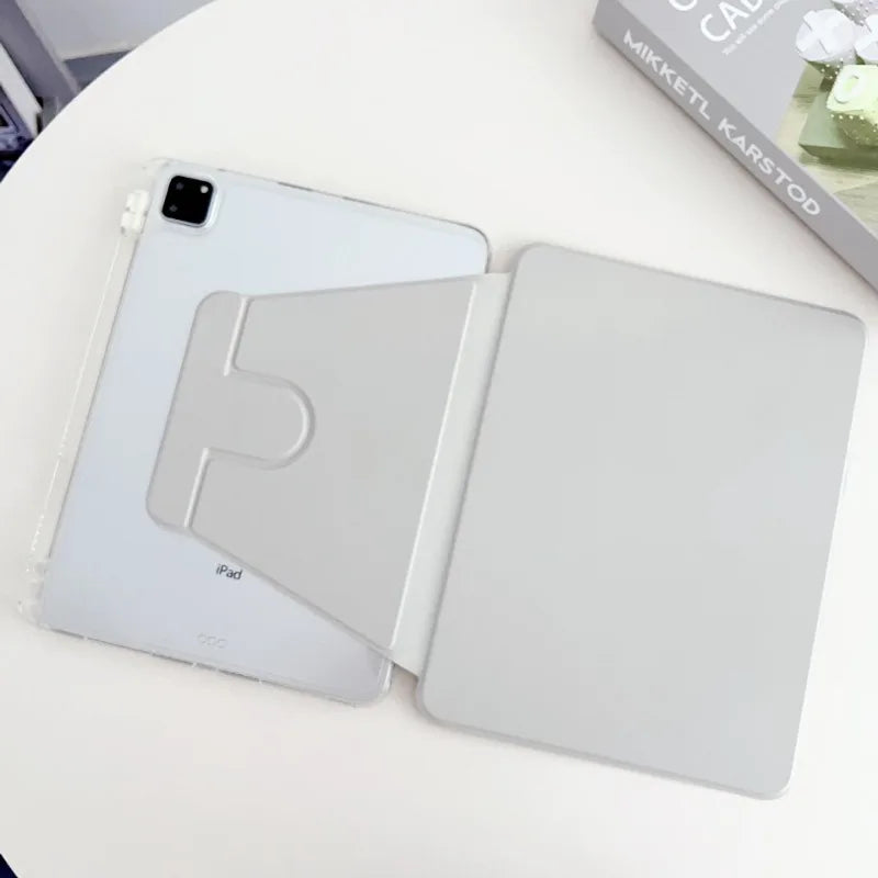 360 Rotation Case For Ipad Pro 12.9 Air 11 13 Pencil Holder Cover Ipad 10.2 7/8/9th 10th 11th 10.9 Air 5 4 3 2 9.7 Mini6 7 funda